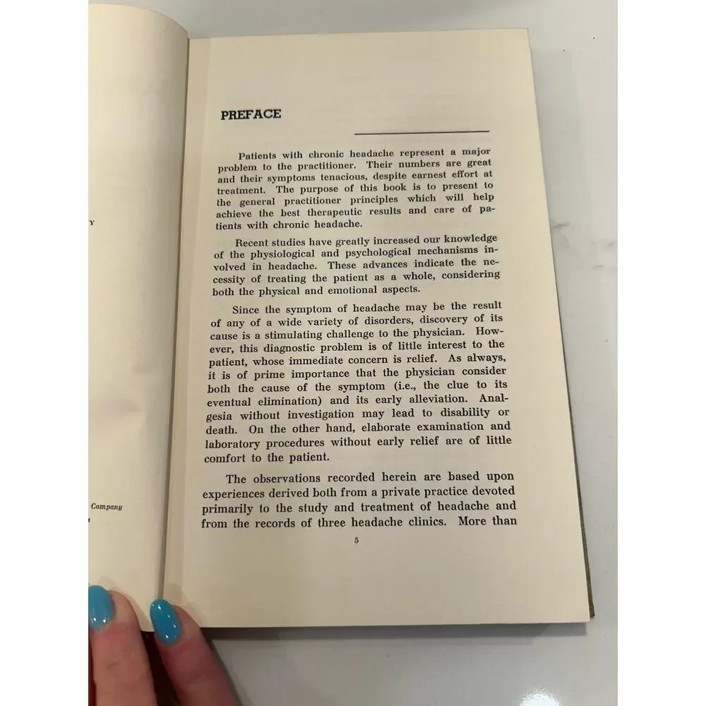 Modern Headache Therapy by‎ Arnold Friedman, MD 1951 HC Book Crosby Company